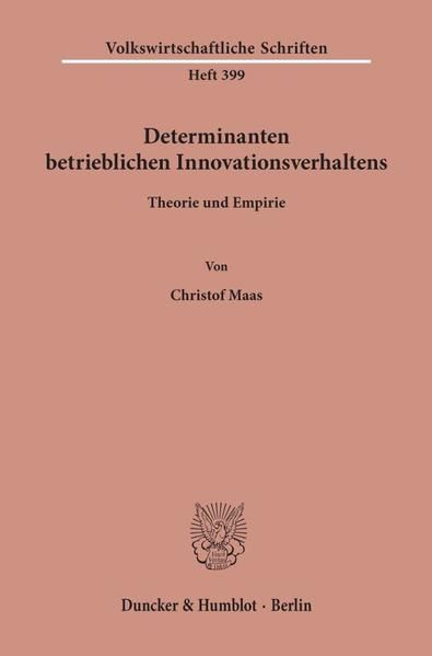 Produktbild: Determinanten betrieblichen Innovationsverhaltens.