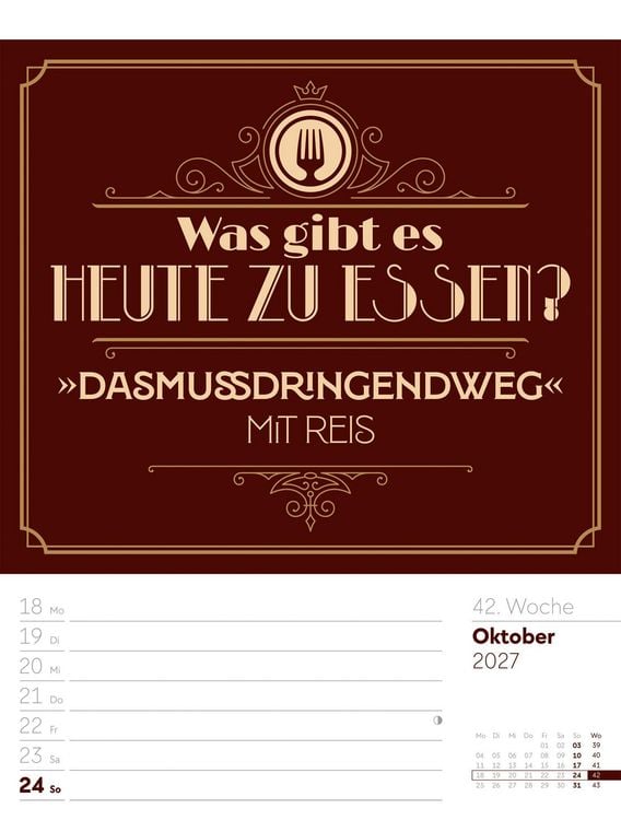 Produktbild: Klartext Spr&uuml;chekalender Wochenplaner 2027