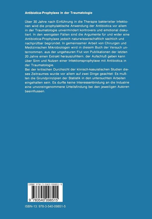 Produktbild: Antibiotica-Prophylaxe in der Traumatologie