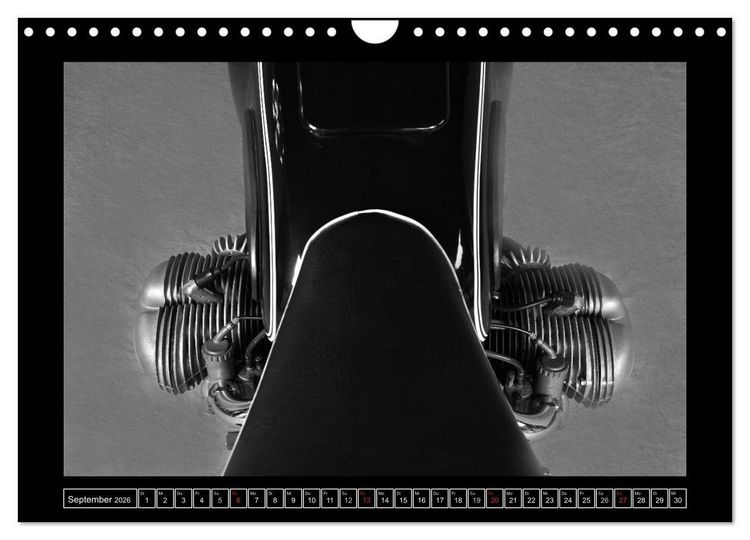 Produktbild: BMW R69S in schwarzweiss (Wandkalender 2026 DIN A4 quer), CALVENDO Monatskalender