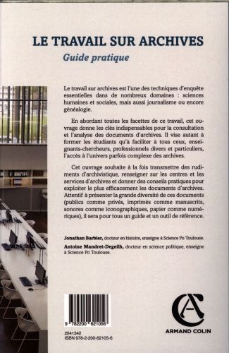Produktbild: Le travail sur archives : guide pratique