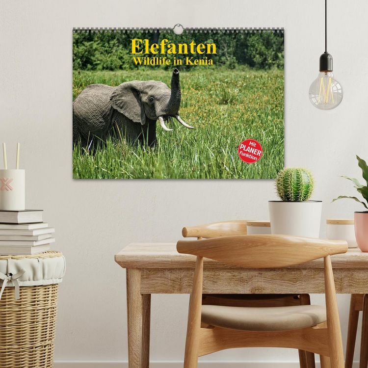 Produktbild: Elefanten . Wildlife in Kenia (Wandkalender 2026 DIN A3 quer), CALVENDO Monatskalender