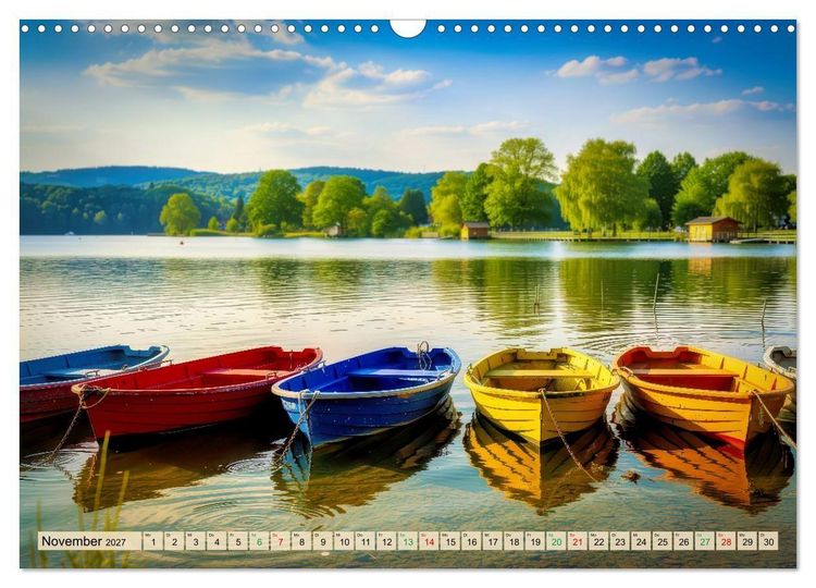 Produktbild: Mecklenburger - Seen (Wandkalender 2027 DIN A3 quer), CALVENDO Monatskalender