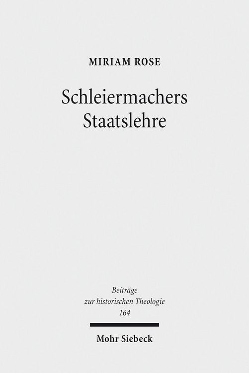 Produktbild: Schleiermachers Staatslehre