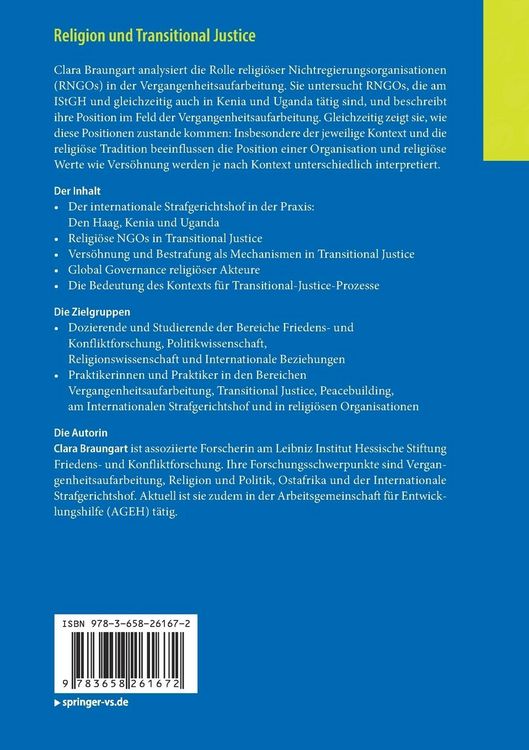 Produktbild: Religion und Transitional Justice