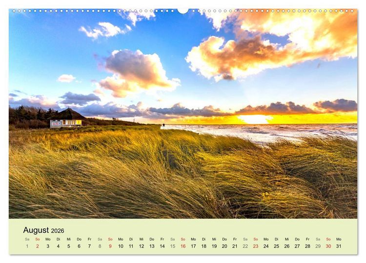 Produktbild: STRANDLUST: Fischland-Dar&szlig;-Zingst (hochwertiger Premium Wandkalender 2026 DIN A2 quer), Kunstdruck in Hochglanz