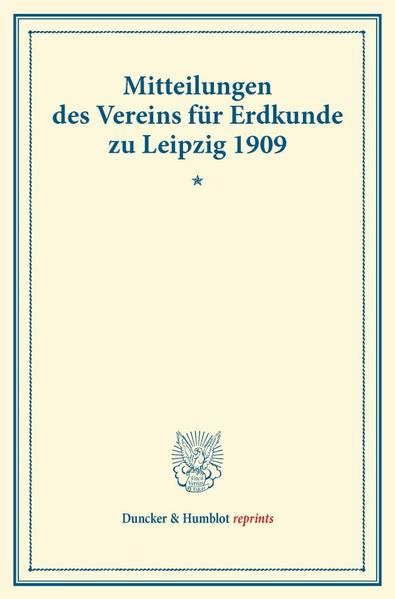 Produktbild: Mitteilungen des Vereins f&uuml;r Erdkunde zu Leipzig 1909.