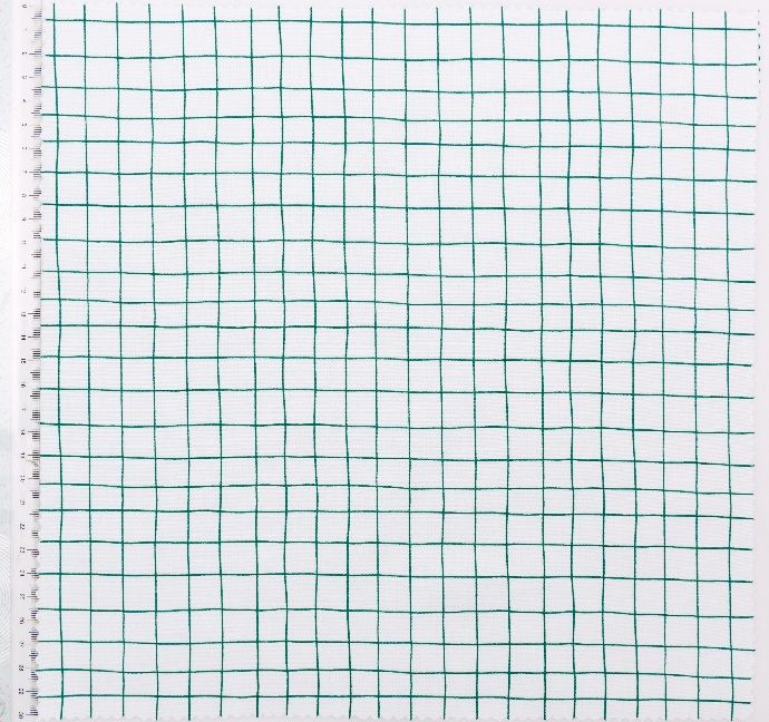 Produktbild: Stoff Wei&szlig;, Kariert Gr&uuml;n 50 x 140 cm
