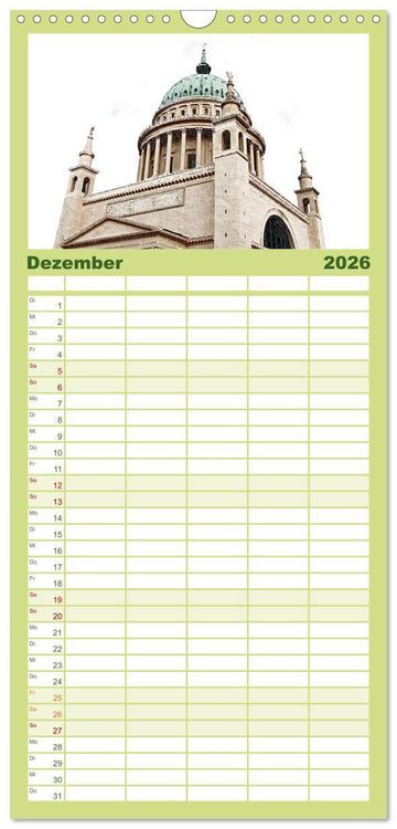 Produktbild: Familienplaner 2026 - Potsdam Kalender mit 5 Spalten (Wandkalender, 21 x 45 cm) CALVENDO