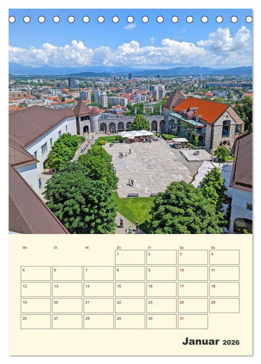 Produktbild: Ljubljana Sloweniens Hauptstadt (Tischkalender 2026 DIN A5 hoch), CALVENDO Monatskalender
