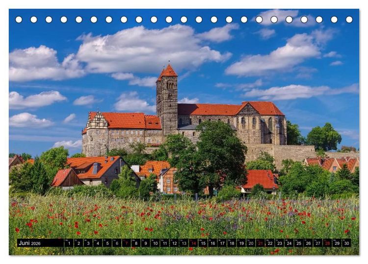 Produktbild: Quedlinburg - Welterbestadt im Harz (Tischkalender 2026 DIN A5 quer), CALVENDO Monatskalender