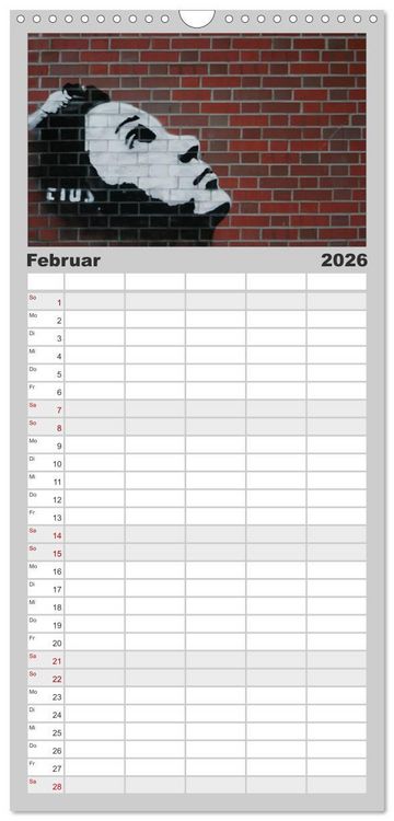 Produktbild: Familienplaner 2026 - Street-Art 2026 mit 5 Spalten (Wandkalender, 21 x 45 cm) CALVENDO