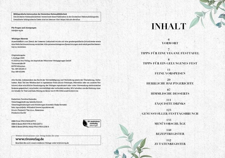 Produktbild: Das vegane Kochbuch f&uuml;r Festtage