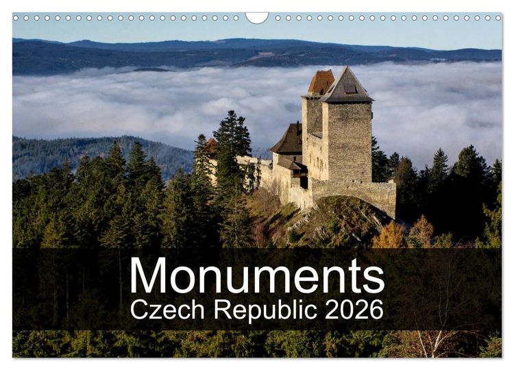 Produktbild: Monuments of Czech Republic 2026 (Wall Calendar 2026 DIN A3 landscape), CALVENDO 12 Month Wall Calendar