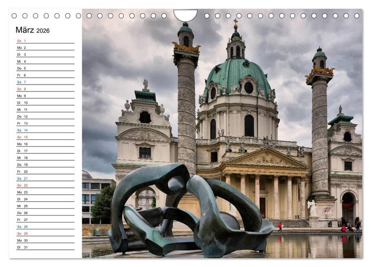 Produktbild: Wien - Haupstadt mit Charme (Wandkalender 2026 DIN A4 quer), CALVENDO Monatskalender