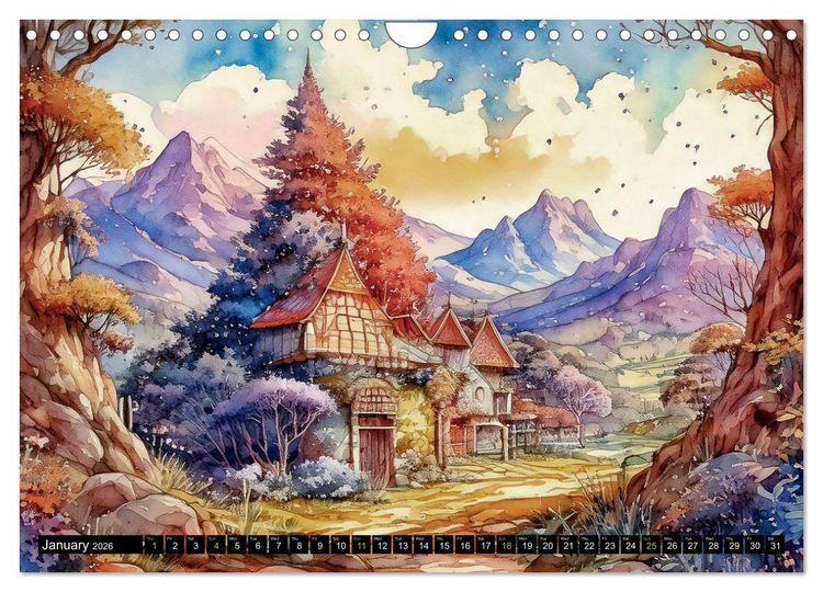 Produktbild: Visions of a Fairytale World (Wall Calendar 2026 DIN A4 landscape), CALVENDO 12 Month Wall Calendar