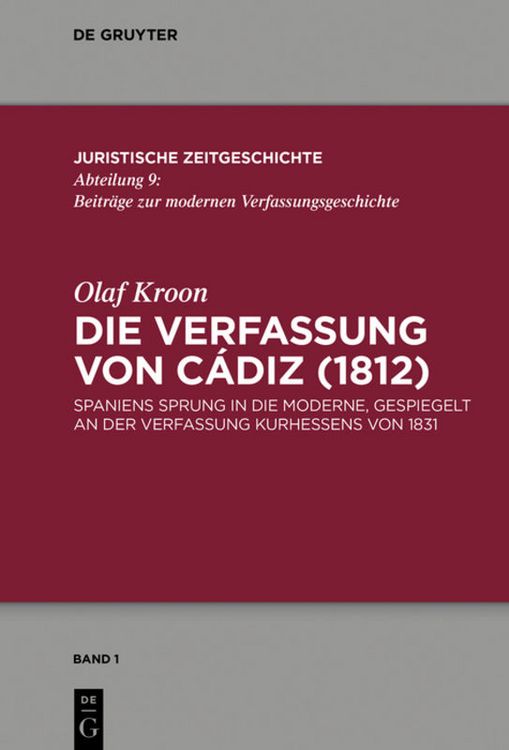 Produktbild: Die Verfassung von C&aacute;diz (1812)