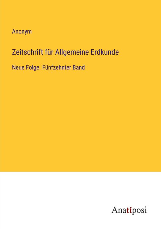 Produktbild: Zeitschrift f&uuml;r Allgemeine Erdkunde