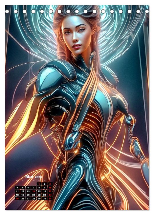 Produktbild: Anmutige Roboter (Tischkalender 2026 DIN A5 hoch), CALVENDO Monatskalender