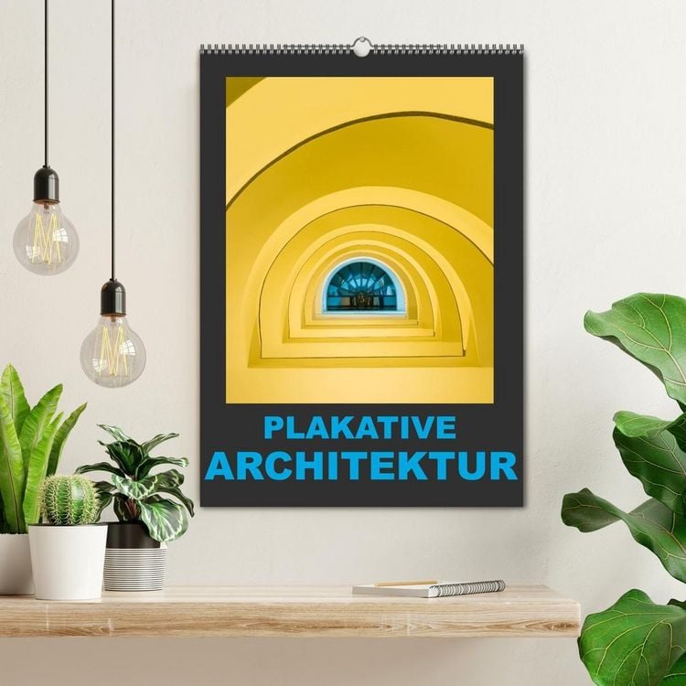Produktbild: Plakative Architektur (Wandkalender 2026 DIN A2 hoch), CALVENDO Monatskalender