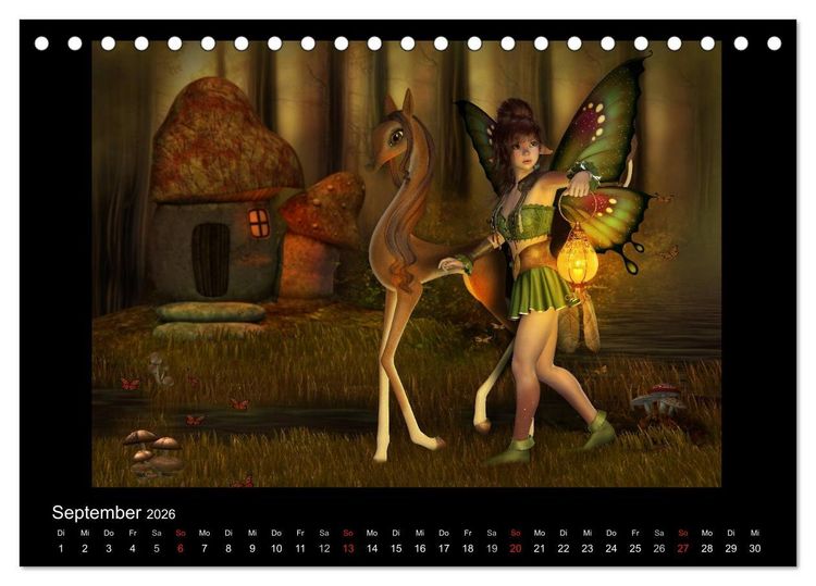 Produktbild: Elfenlichter (Tischkalender 2026 DIN A5 quer), CALVENDO Monatskalender