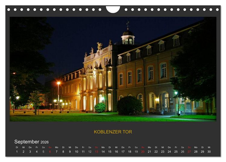 Produktbild: BONNER NACHTFARBEN (Wandkalender 2026 DIN A4 quer), CALVENDO Monatskalender