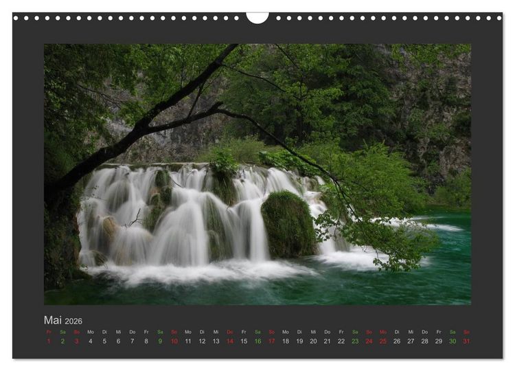Produktbild: FALLENDE WASSER (Wandkalender 2026 DIN A3 quer), CALVENDO Monatskalender