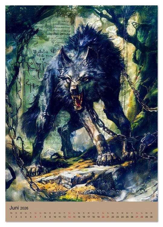 Produktbild: Wikinger - Mythologie - G&ouml;tter, Runen und Legenden (Wandkalender 2026 DIN A2 hoch), CALVENDO Monatskalender