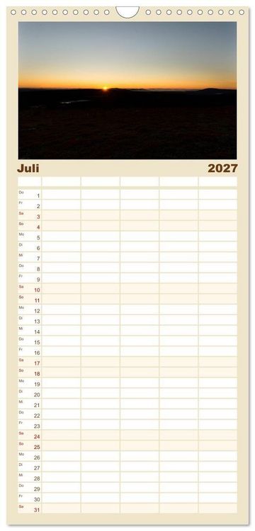 Produktbild: Familienplaner 2027 - Heimat der Samen mit 5 Spalten (Wandkalender, 21 x 45 cm) CALVENDO