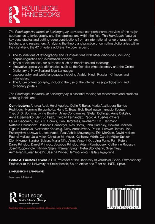 Produktbild: The Routledge Handbook of Lexicography