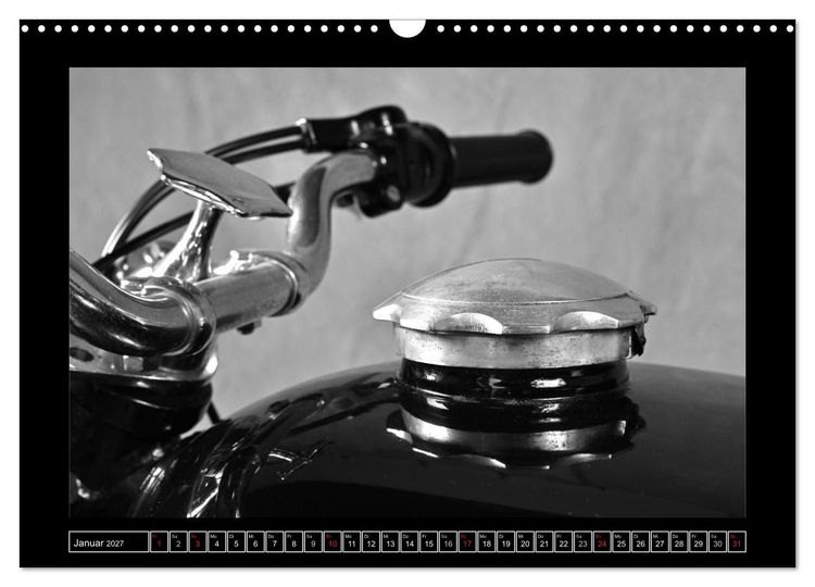 Produktbild: BMW R69S in schwarzweiss (Wandkalender 2027 DIN A3 quer), CALVENDO Monatskalender