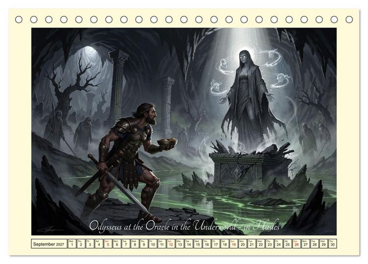 Produktbild: The adventurous journey of Odysseus (Desk Calendar 2027 DIN A5 landscape), CALVENDO 12 Month DeskCalendar