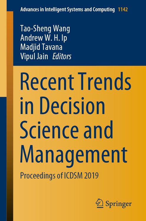 Produktbild: Recent Trends in Decision Science and Management