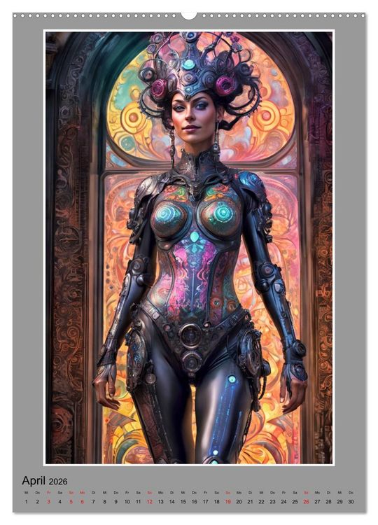 Produktbild: Elegante Cyborgs (Wandkalender 2026 DIN A2 hoch), CALVENDO Monatskalender