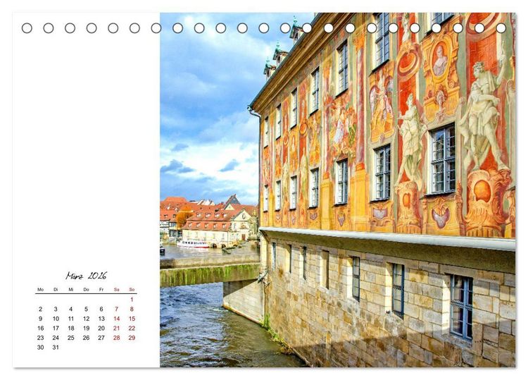 Produktbild: Reiseziel Bamberg (Tischkalender 2026 DIN A5 quer), CALVENDO Monatskalender