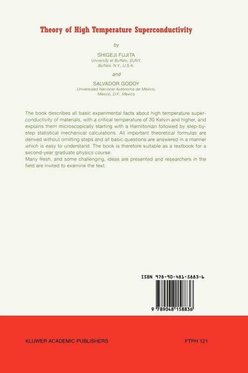 Produktbild: Theory of High Temperature Superconductivity