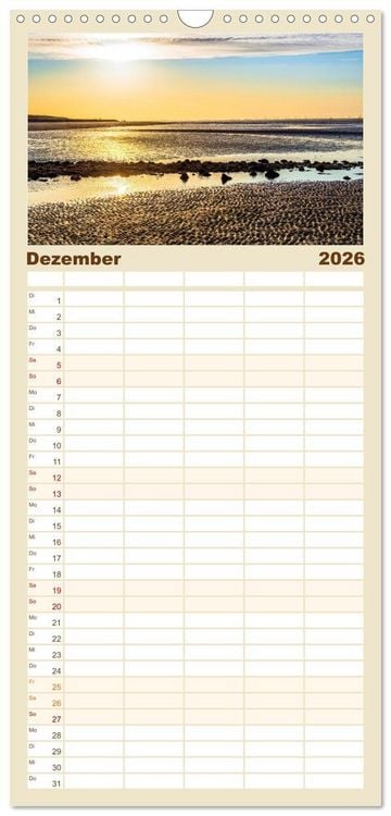 Produktbild: Familienplaner 2026 - NORDERNEY - Meine Liebe zur Nordseeinsel mit 5 Spalten (Wandkalender, 21 x 45 cm) CALVENDO