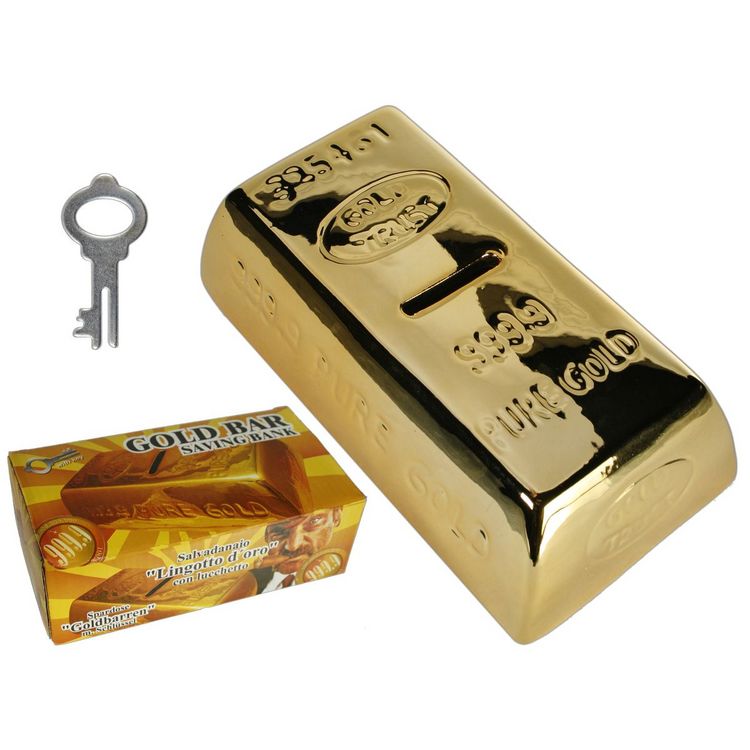 Produktbild: Spardose Goldbarren 16,5x8,5x5cm