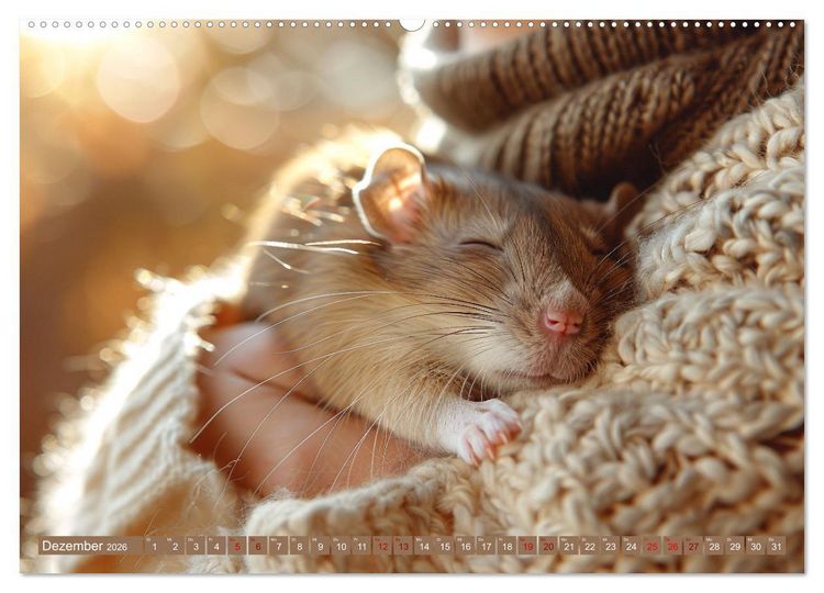 Produktbild: Mein bester Kumpel ist eine Ratte (Wandkalender 2026 DIN A2 quer), CALVENDO Monatskalender