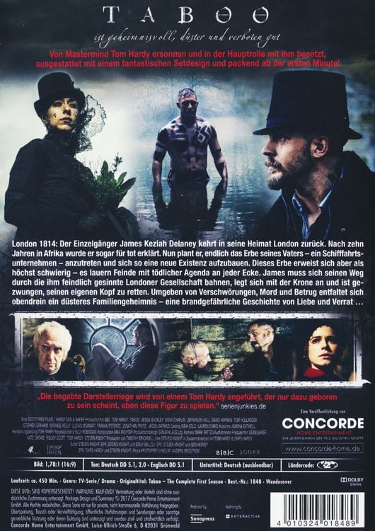 Produktbild: TABOO - Die komplette 1. Staffel [3 DVDs]