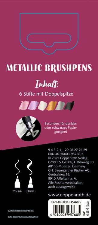 Produktbild: Metallic Brushpens (Beere)