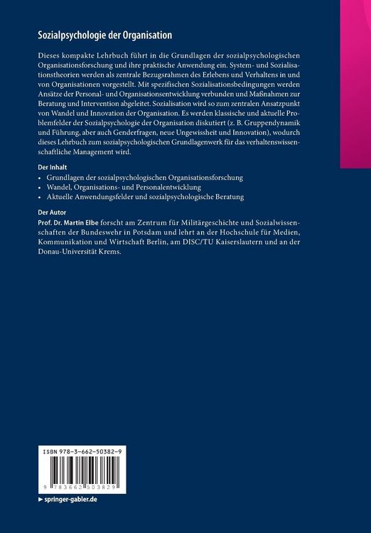 Produktbild: Sozialpsychologie der Organisation