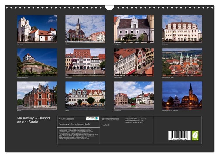 Produktbild: Naumburg - Kleinod an der Saale (Wandkalender 2026 DIN A3 quer), CALVENDO Monatskalender