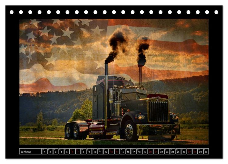 Produktbild: Kenworth W900 PHOTOART (Tischkalender 2026 DIN A5 quer), CALVENDO Monatskalender