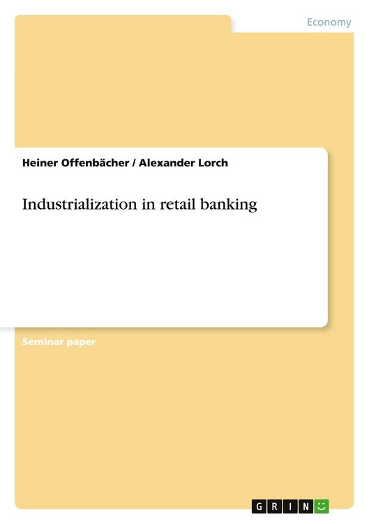 Produktbild: Industrialization in retail banking