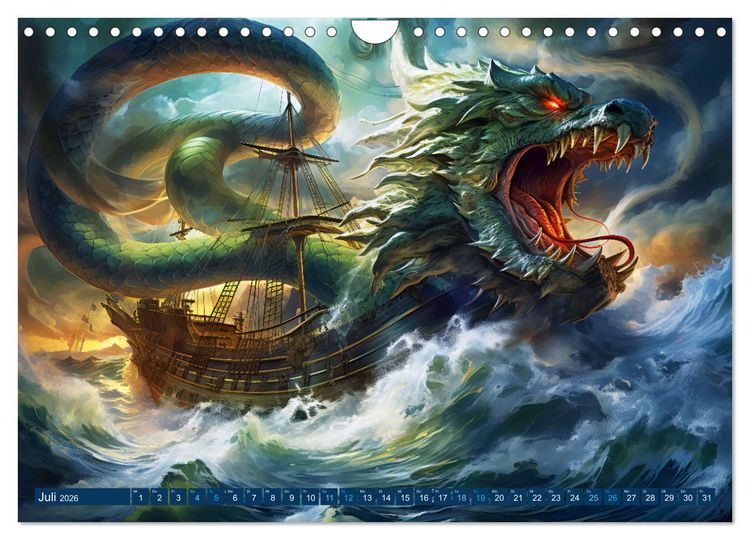 Produktbild: Seemannsgarn - Mythen, Legenden und Geschichten der Seefahrer (Wandkalender 2026 DIN A4 quer), CALVENDO Monatskalender