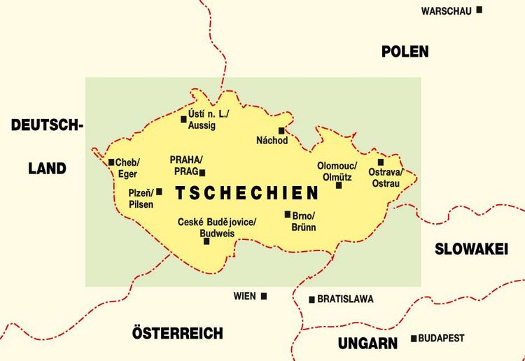 Produktbild: H&ouml;fer Stra&szlig;enkarte CZ 900 Brauereien Tschechische Republik 1:570.000