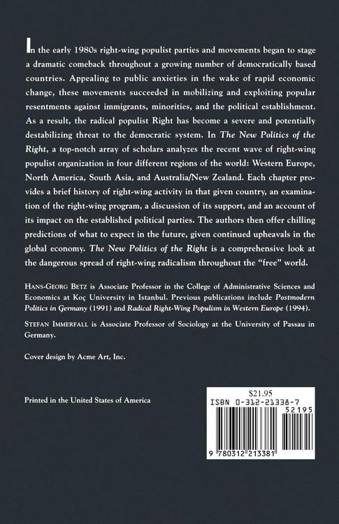 Produktbild: The New Politics of the Right