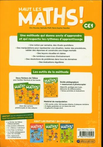Produktbild: Haut les maths ! CE1 : guide p&eacute;dagogique + ressources &agrave; photocopier