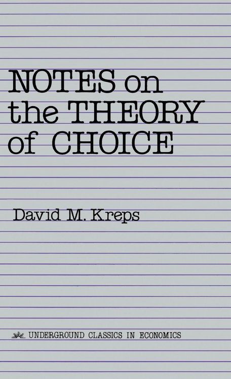 Produktbild: Notes On The Theory Of Choice